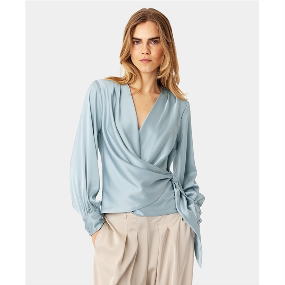 Karmamia Ines Bluse, Semi Rich Sky Blue 